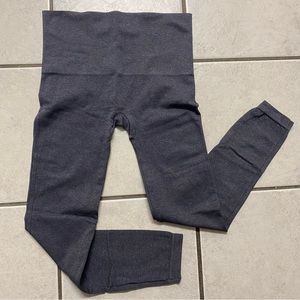 Spanx Womens Gray Wide Waist Soft Stretch Athleisure  Workout Leggings Size XL